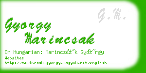 gyorgy marincsak business card